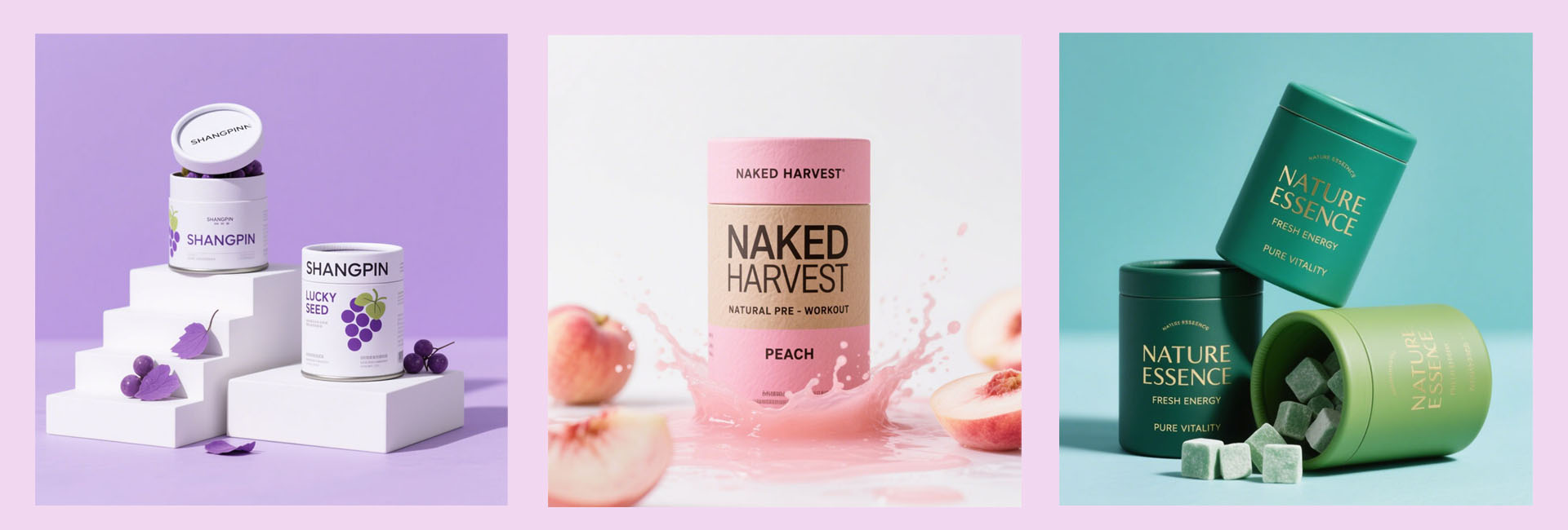 round tube packaging for gummies Embalagens redondas de tubo para gomas