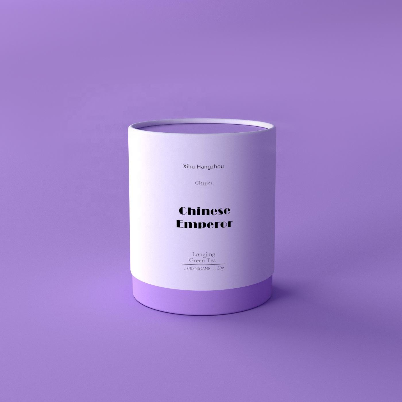 Cilindro de papelão reciclável para impressão personalizada, cilindro de embalagem de tubo de papel para especiarias, chá, café, caixa redonda de papel