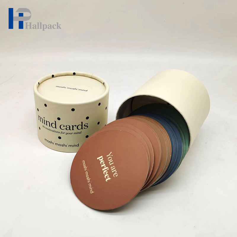 Ofício personalizado privado do presente redondo do tubo do cartão de Kraft superfície gravada que desaparece a impressão para empacotar