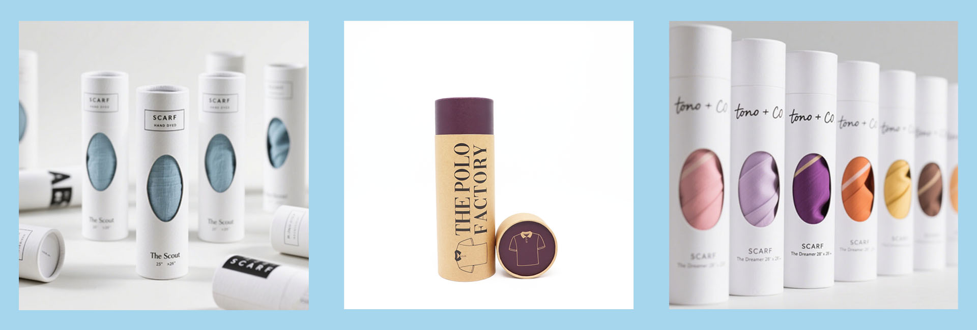 Embalagem de tubo de roupas ecológicas