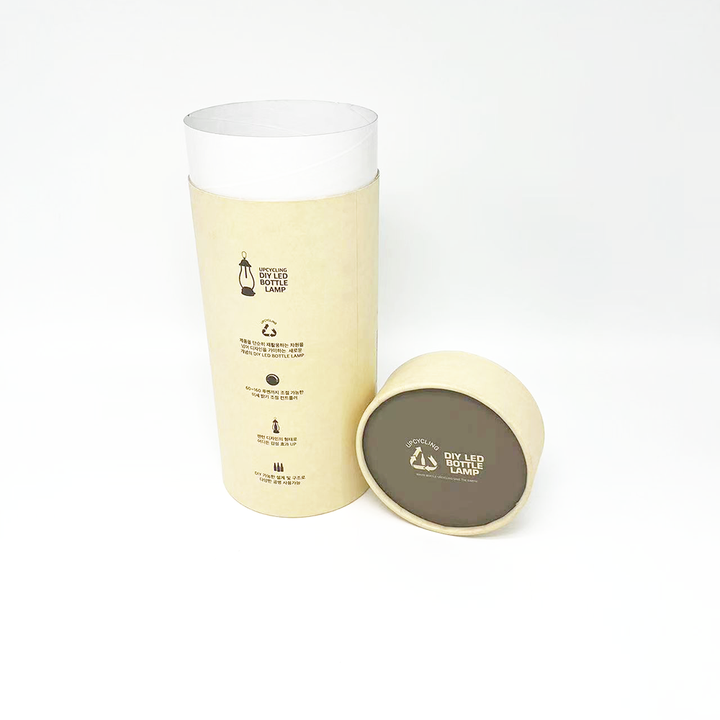 Caixa de cilindro de papelão eletrônico ecológico personalizado, embalagem de tubo de papel para câmera, relógio inteligente, fone de ouvido, luz led