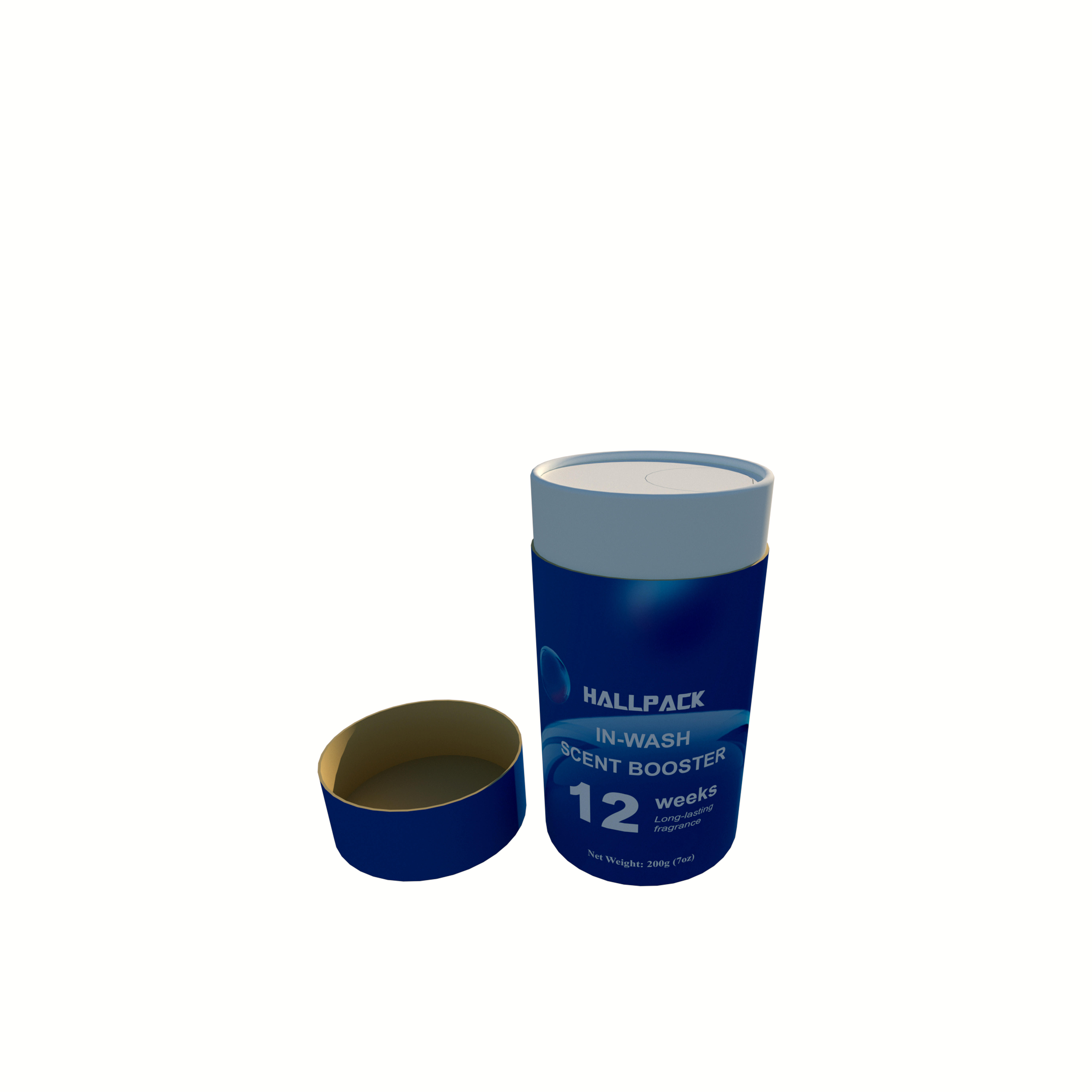 Embalagem push up de papel biodegradável com logotipo personalizado em formato redondo de tubo de papelão para intensificador de perfume de lavagem cosmética