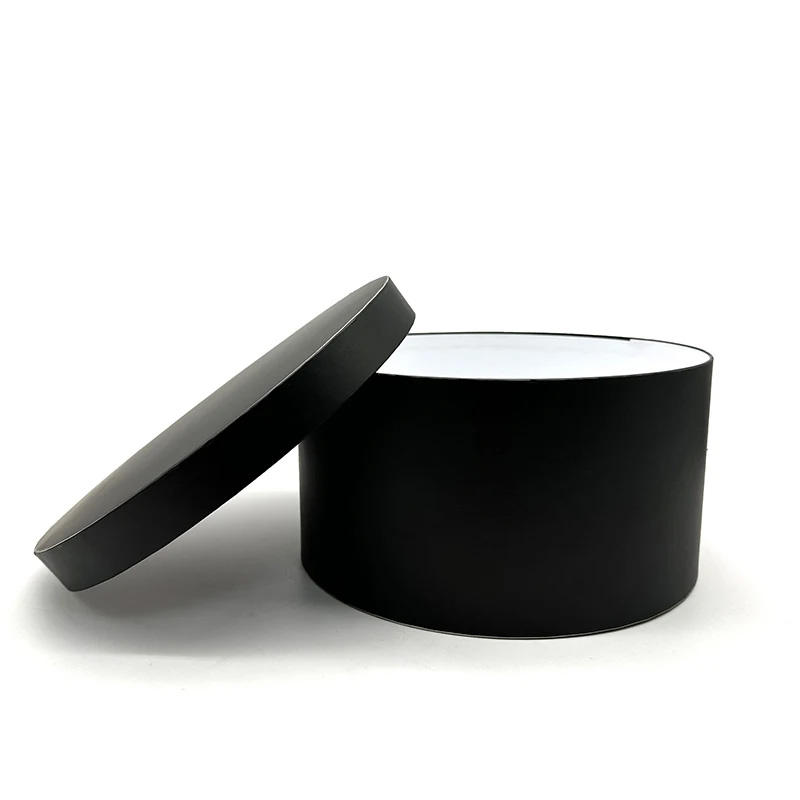 Embalagem de tubo de papel biodegradável preto com núcleo de tubo de papel artesanal de alta qualidade