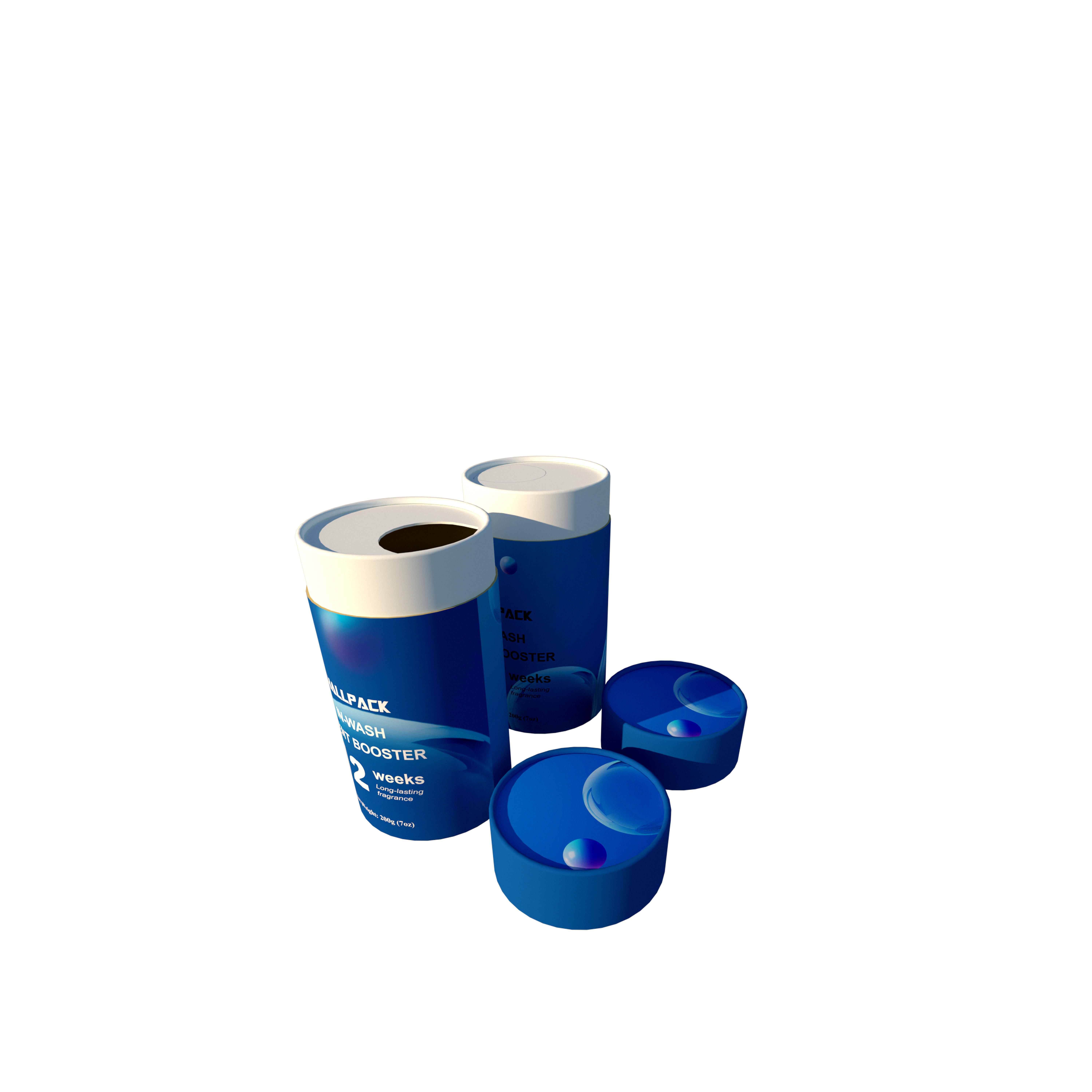 Embalagem push up de papel biodegradável com logotipo personalizado em formato redondo de tubo de papelão para intensificador de perfume de lavagem cosmética