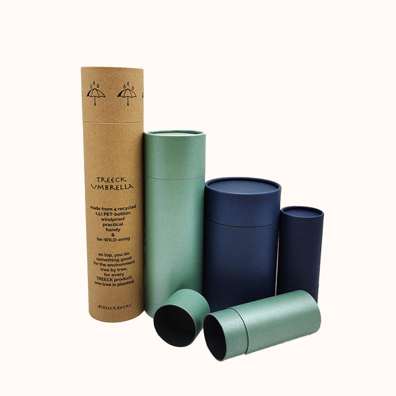 Eco preço de fábrica redondo papel kraft caixa redonda personalizar a2 cartaz presente aromaterapia cilindro envio tubos embalagem