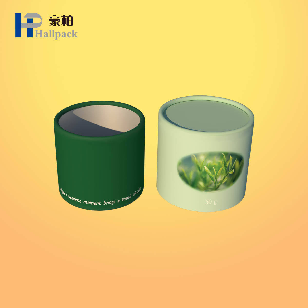 Caixa de embalagem de cilindro de papel artesanal ecológico personalizado para grãos de café de chá com superfície em relevo biodegradável para uso em perfume