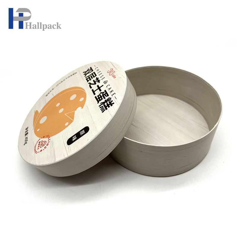 Embalagem de tubo de papel embalado em caixa de cilindro de papelão de produto comestível com design personalizado para bolo de chocolate e biscoito