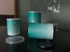 Design de marca ecológico personalizado, cilindro de rasgo fácil, embalagem de papel com tampa de plástico Kraft, tubo de papel personalizado