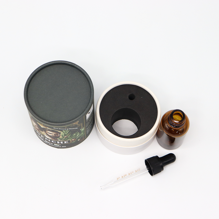 Pacote de caixas de tubo redondo embalado em papelão cosmético personalizado de alta qualidade para frasco de perfume de óleo essencial