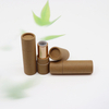 Tubo de batom de papel kraft biodegradável marca de embalagem projetada rotativa placa de papel kraft vela artesanato uso características logotipo impresso