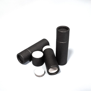 Tubos pretos de Lipbalm do tubo de papel do desodorante 0.4oz com preço baixo