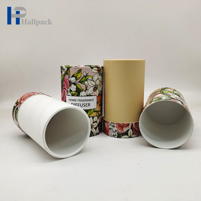 Alta qualidade biodegradável fosco placa de papel kraft tubo de papel redondo toalha roupas roupa interior lenço de seda presente embalagem de tubo de papel