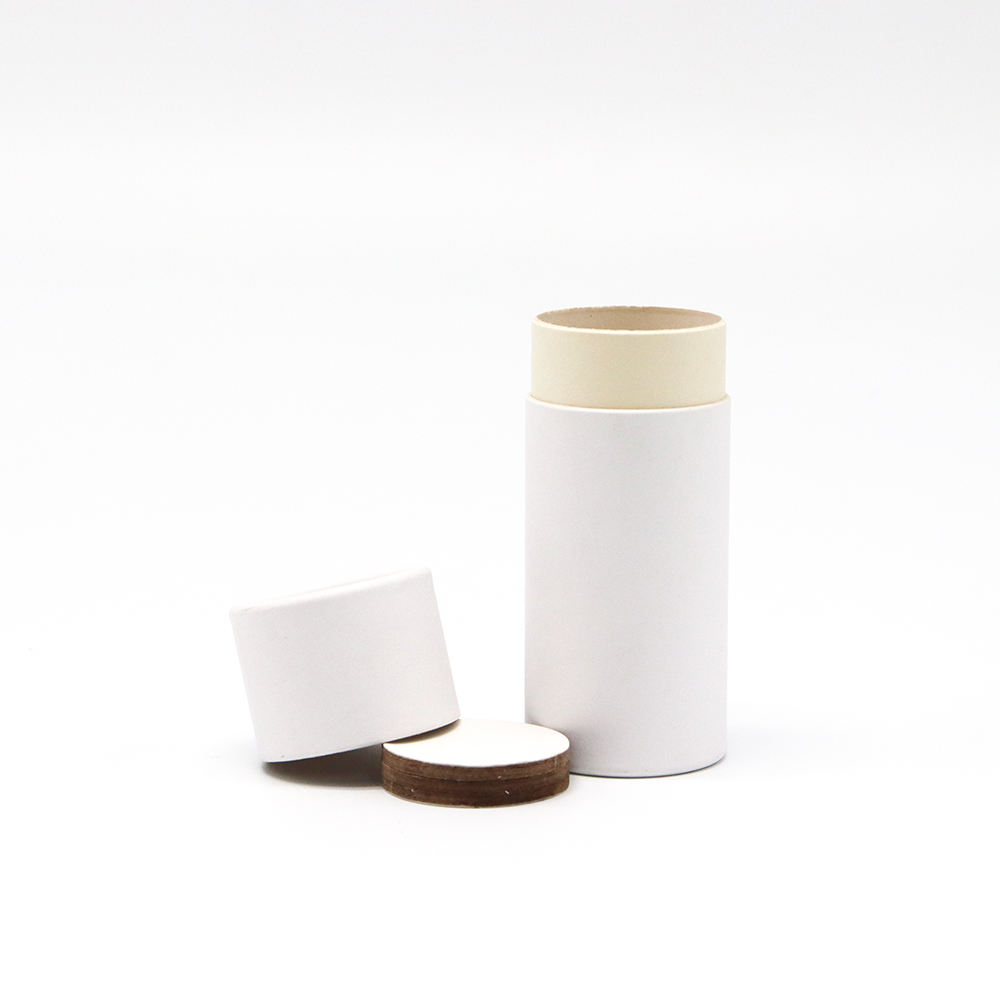Atacado push up tubo de papel desodorante recipiente eco caixa de embalagem biodegradável papelão bálsamo labial tubo de papel kraft