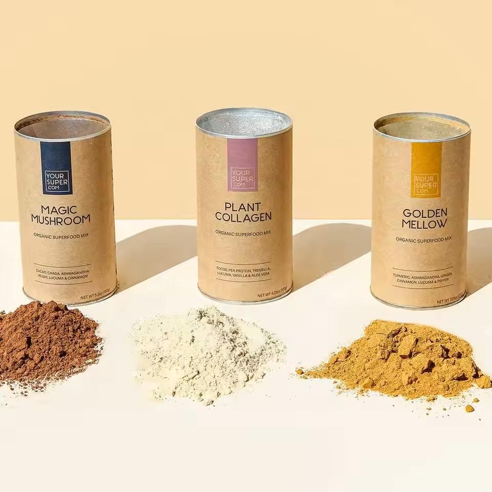 Tubo redondo amigável biodegradável do cilindro de papel da aveia do feijão de café do chá do recipiente do pó de Eco para o empacotamento de alimento