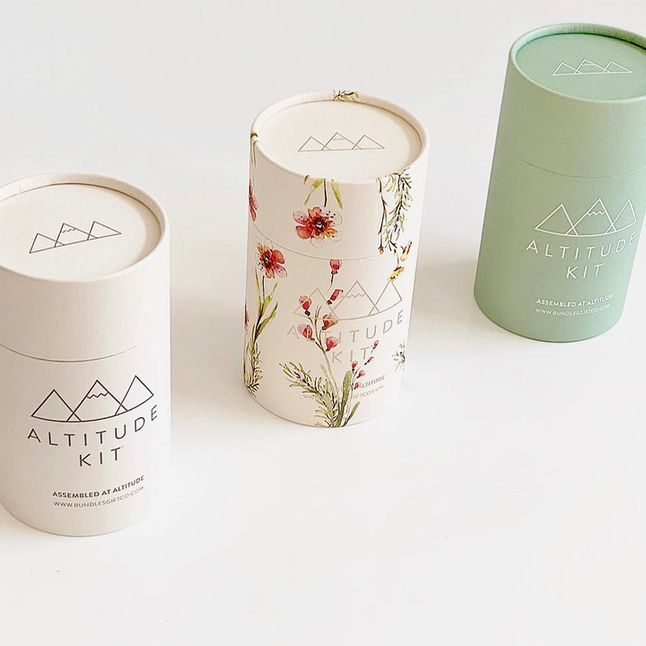 Caixa de cilindro de papel kraft artesanal personalizada para óleo de perfume, vela, óleos essenciais, uso de tubo de papel de embalagem