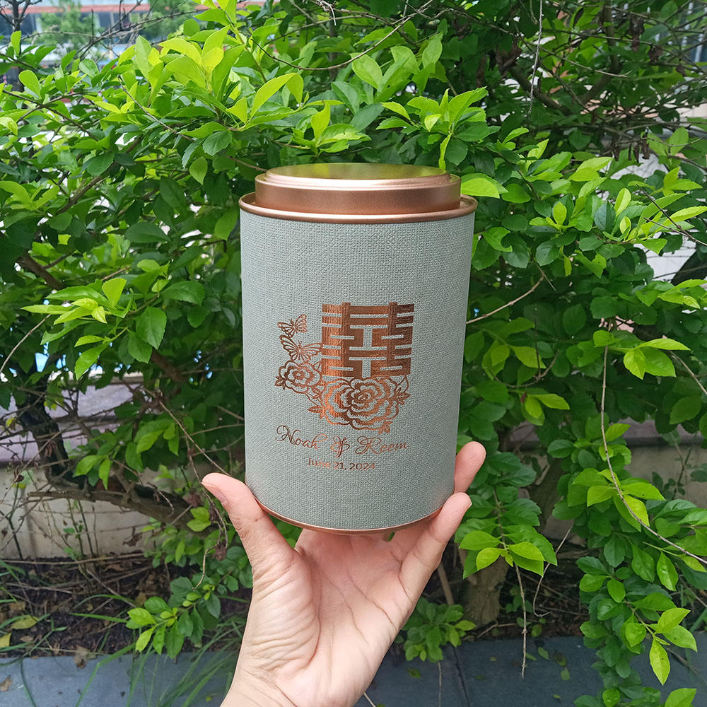 Cilindro redondo impresso personalizado, recipientes de armazenamento de papelão, tampa de metal para café, chá, embalagens de alimentos, cilindro redondo de papel