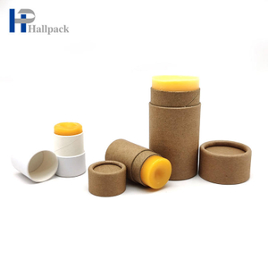 O papel de empacotamento branco biodegradável do papel do desodorante do cartão de Kraft de 2 onças 0.3oz Brown Paper levanta o bálsamo labial