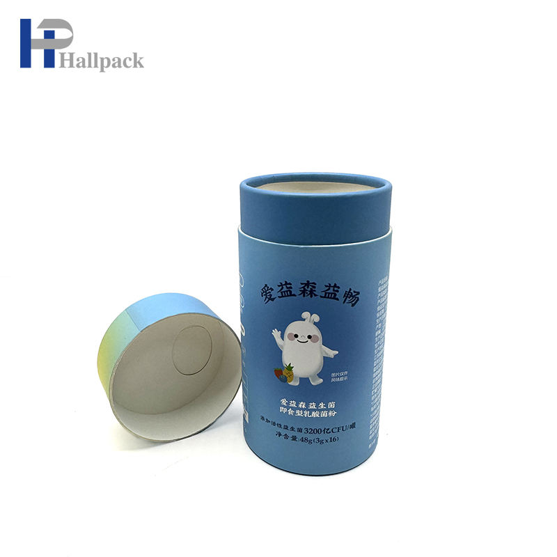 Tubos biodegradáveis ​​redondos vazios personalizados de marca própria Embalagem fácil de tubos de papel de rasgo