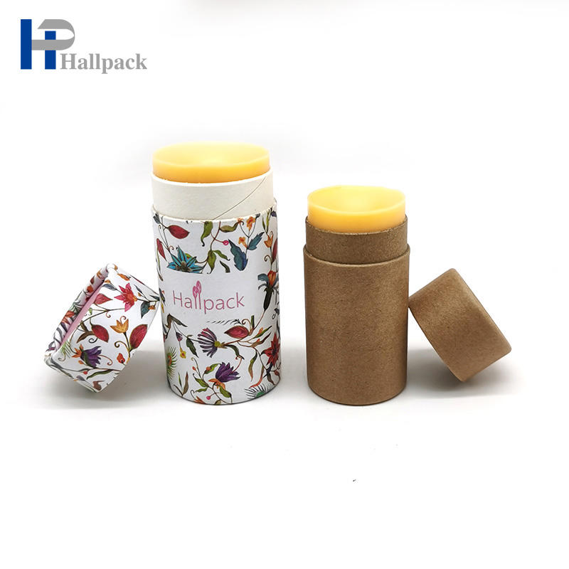 O papel de empacotamento branco biodegradável do papel do desodorante do cartão de Kraft de 2 onças 0.3oz Brown Paper levanta o bálsamo labial