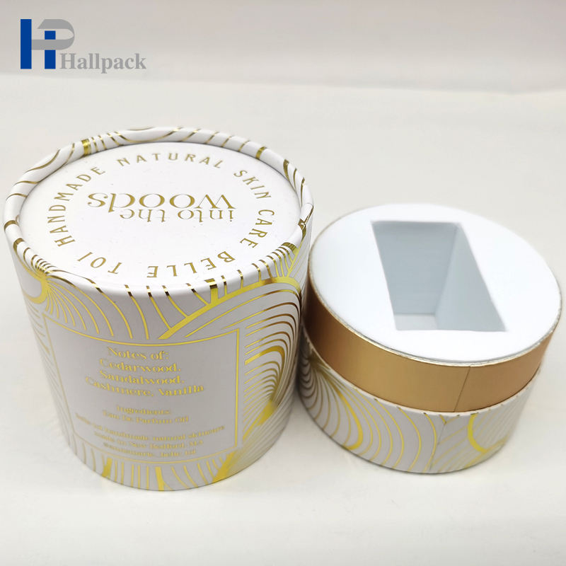 Embalagem de papel redonda personalizada com design de cintura nua por atacado tubo de papel Kraft