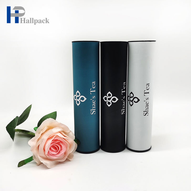 Tubo de papelão redondo kraft com tampa de ferro de luxo de tamanho personalizável para embalagem de tubo de papel com tampa metálica de alimentos domésticos