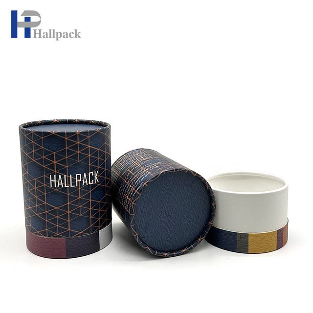 Conjunto de presente de vela com novo design, caixa de cilindro, tubo de papel de embalagem de papelão