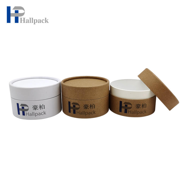 Cartão de cilindro de papel biodegradável redondo forte para embalagem de tubo redondo de vela com estampagem e manuseio de impressão de desaparecimento