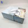 Caixa de papel de empacotamento de papel luxuosa personalizada da gaveta azul da caixa de presente