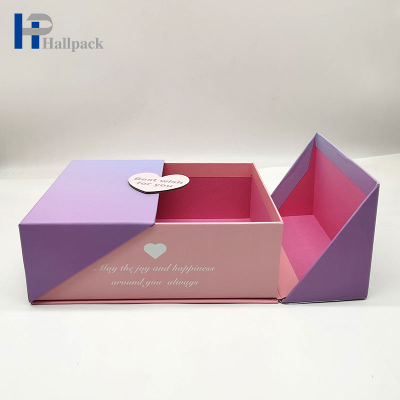 Puxe para caixa de presente de impressão personalizada caixa de papel de ambos os lados