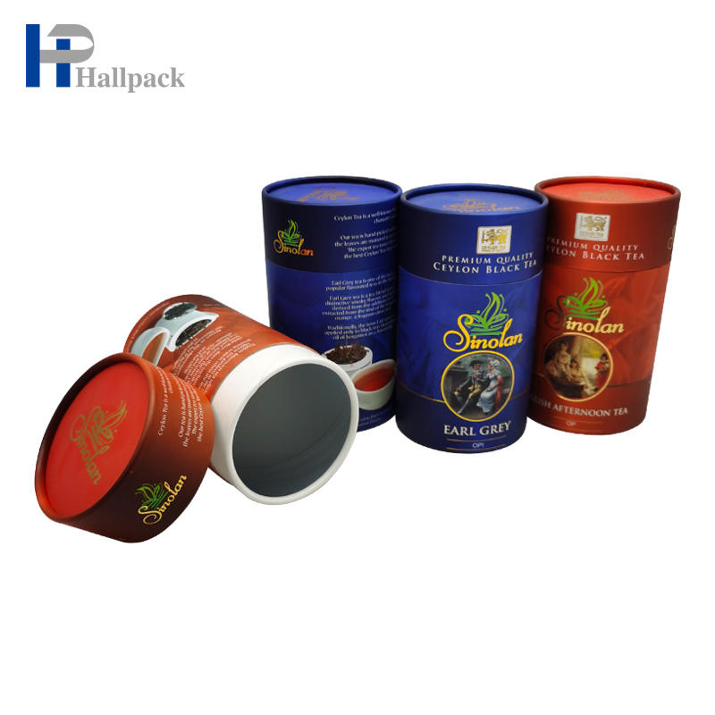 Tubo de chá Cilindro Caixa de presente de papel Saco de chá Guardanapos Tubo de papel