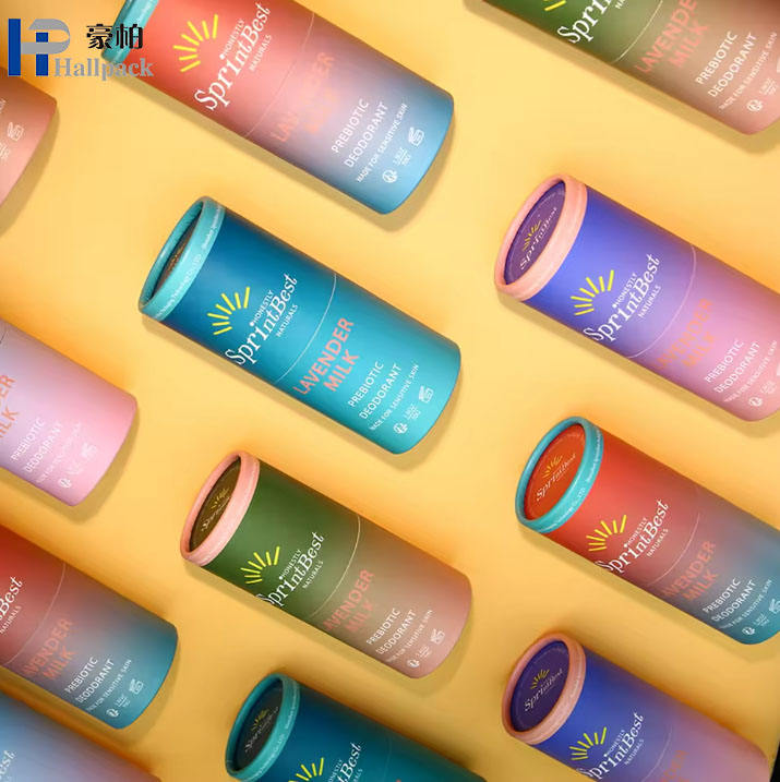 Embalagem de tubo de papel Recipiente de cilindro de papelão de qualidade alimentar para embalagem de caixa redonda de chá