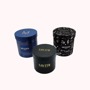 Caixa de presente em forma de cilindro de borda plana de tubo de papel de embalagem de alta capacidade personalizado com tampa tubo de papel preto