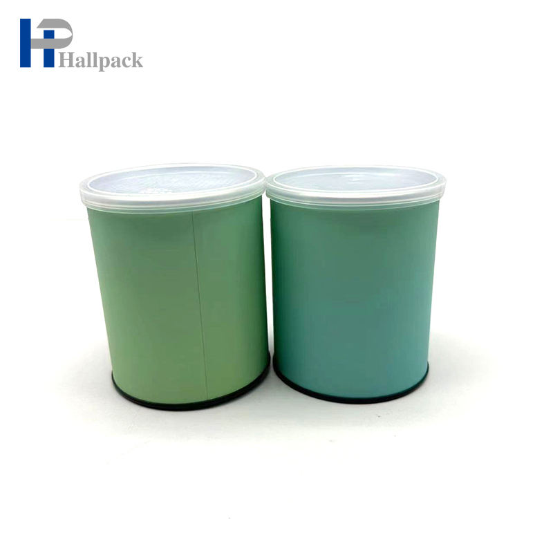 Tubo de papelão de cilindro redondo com tampa de plástico Kraft ecológico com design de marca personalizada para uso em artesanato e embalagens