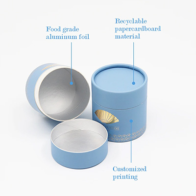 Embalagem de tubo de qualidade alimentar personalizada ecologicamente correta para grãos de café