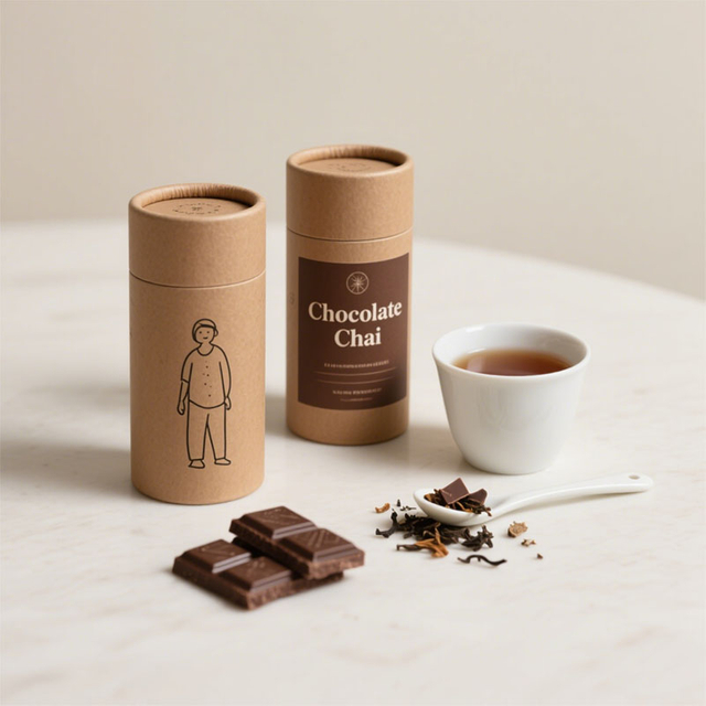 Recipientes de papel de café de caixa de produto comestível de cilindro redondo biodegradável atacado