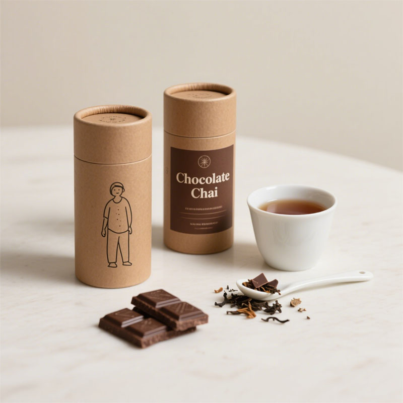 Recipientes de papel de café de caixa de produto comestível de cilindro redondo biodegradável atacado