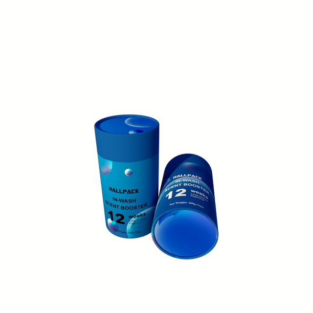Embalagem push up de papel biodegradável com logotipo personalizado em formato redondo de tubo de papelão para intensificador de perfume de lavagem cosmética