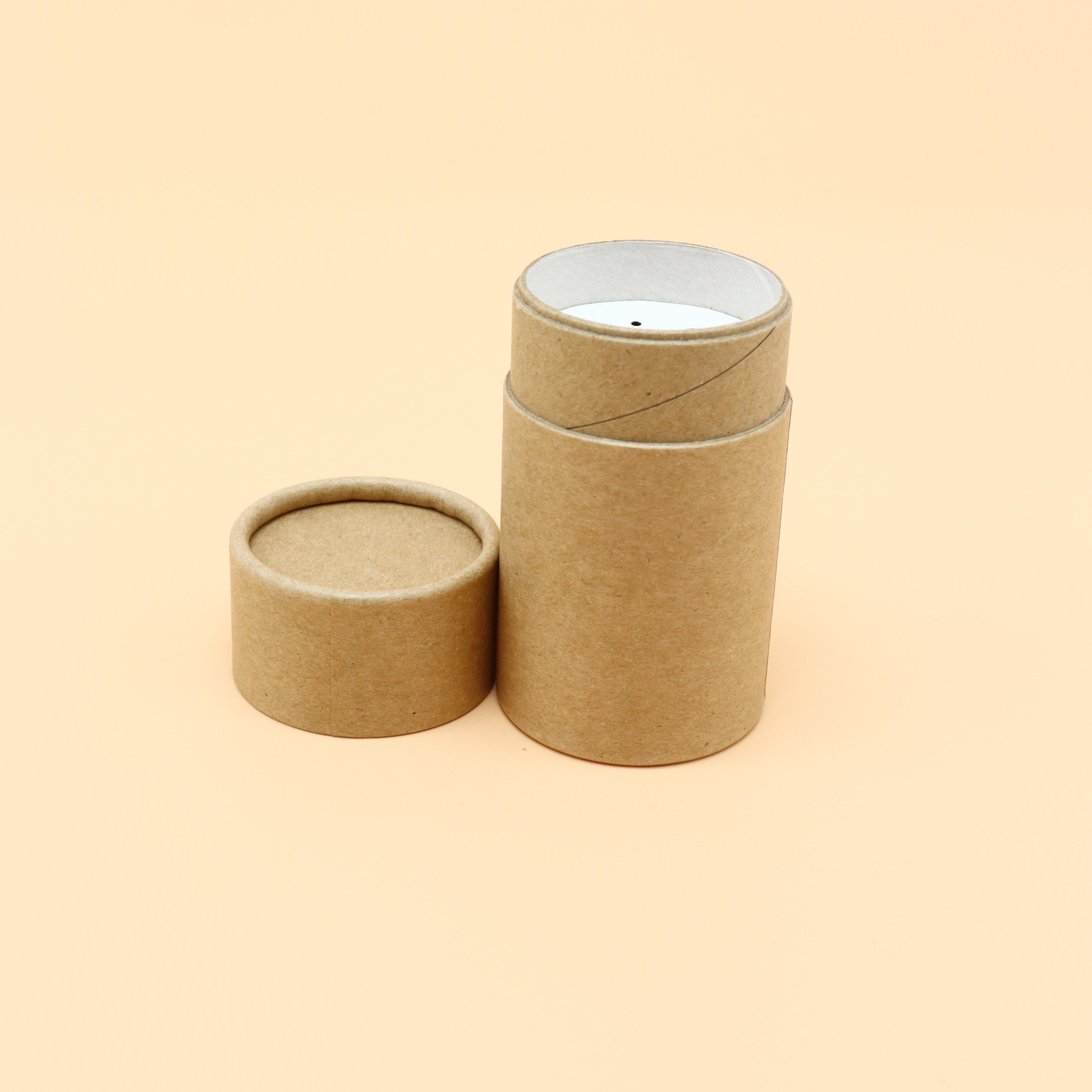 Novo design pimenta kraft tubo sal especiarias embalagem biodegradável recipiente de tubo de papel em pó solto