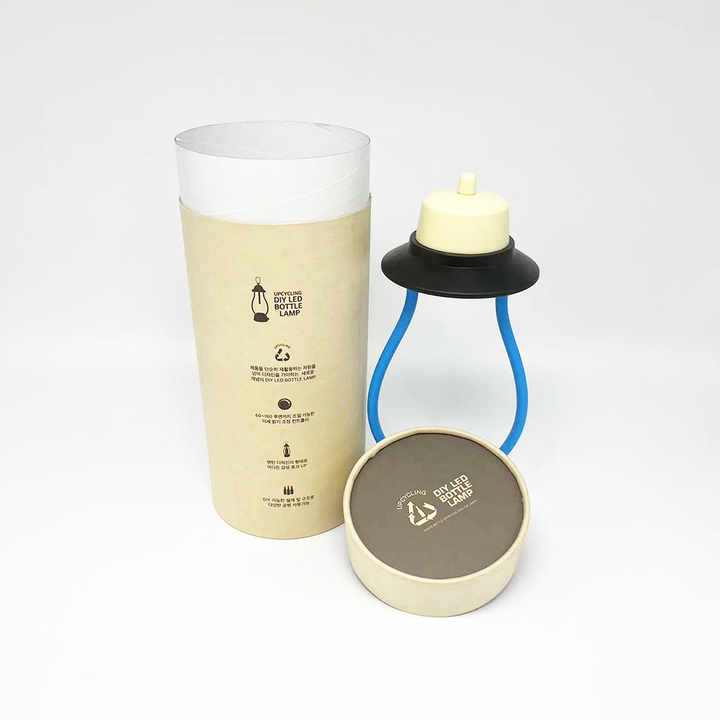 Caixa de cilindro de papelão eletrônico ecológico personalizado, embalagem de tubo de papel para câmera, relógio inteligente, fone de ouvido, luz led