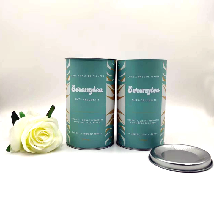 Tubo de papel de qualidade alimentar de alta qualidade, estilo lata, embalagem de chá, tubo biodegradável, embalagem de tubo de papel personalizado para alimentos