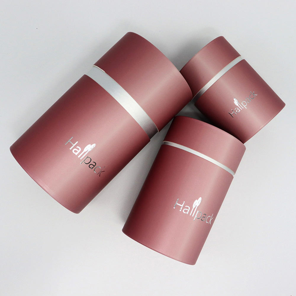 Caixa de tubo de papel para embalagem de frasco cosmético biodegradável de creme de papelão redondo personalizado
