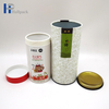 Caixa feita sob encomenda amigável do cilindro do cartão do produto comestível de Eco com o tubo de papel do metal que empacota para o chá Nuts do café