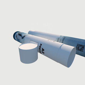 Eco preço de fábrica redondo papel kraft caixa redonda personalizar a2 cartaz presente aromaterapia cilindro envio tubos embalagem