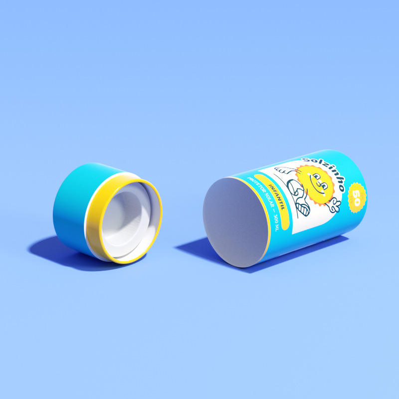 Tubo de papel para cosméticos Solução de embalagem durável Cilindro de tubo de pacote de papel cosmético biodegradável personalizado natural ecológico