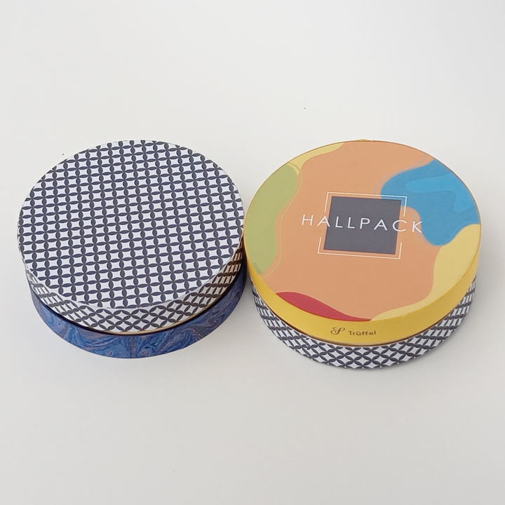 Material reciclado biodegradável impressão personalizada Kraft papelão duro cilindro tubo de papel embalagem logotipo Hallpack