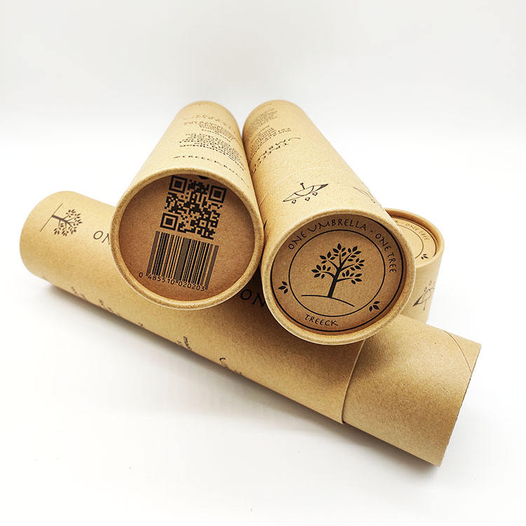 Tubo de embalagem guarda-chuva Kraft completo mais barato personalizado com impressão