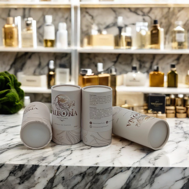 Perfume biodegradável do projeto do pacote do tubo do papel do cilindro do cartão de Kraft para o presente