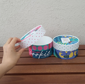 Tubo de papel de papelão para bolo de cozimento personalizado de luxo mais vendido no atacado