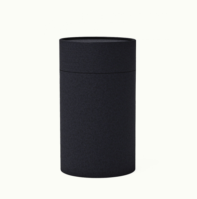 Tubo de papel de papelão para cilindro preto, embalagem para suco de bebidas de café, champanhe e tequila, durável e forte