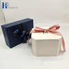 Caixa de presente de alta qualidade ecológica caixa de presente de fita rosa